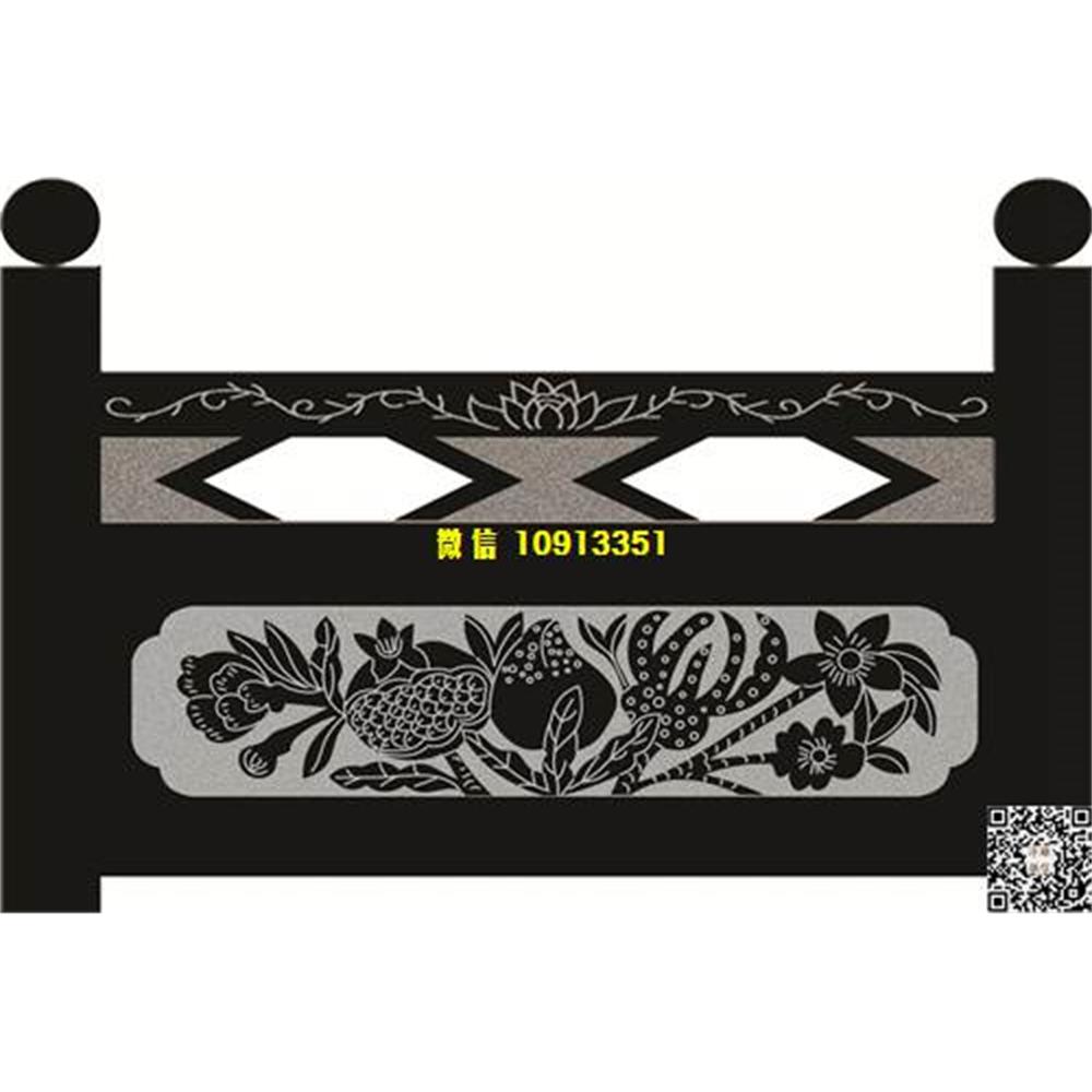 精雕图127石榴栏板精雕图线雕图线条图单线铣底图_电脑雕刻plt文泰矢量图精雕图浮雕图